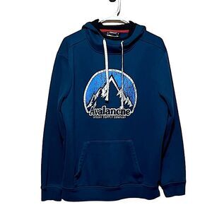 Avalanche Outdoor Supply Heavyweight Cotton Hoodie Sweatshirt Unisex Size Large